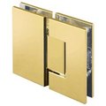 Cr Laurence Unlacquered Brass Victoria 180 Degree Glass-to-Glass Series Hinge VCT180ULBR